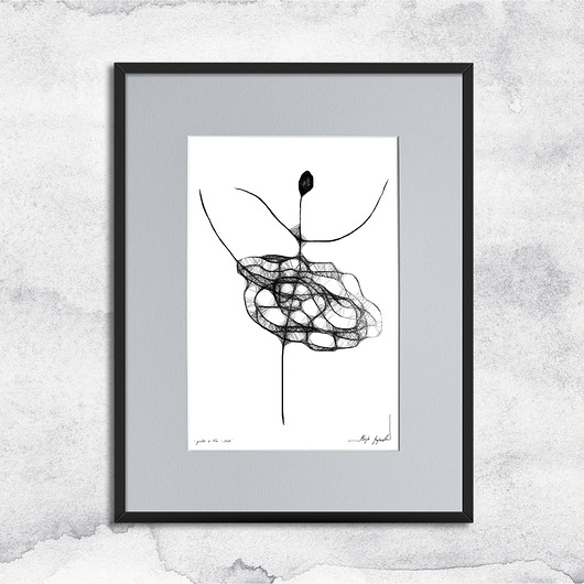 grafiki i ilustracje Oprawiona grafika - tancerka - nr 91