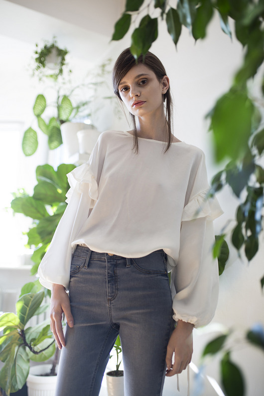 White Frill Blouse A2