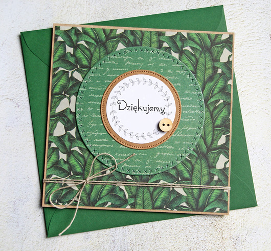 kartki scrapbooking DZIĘKUJEMY :: kartka handmade :: PODZIĘKOWANIE