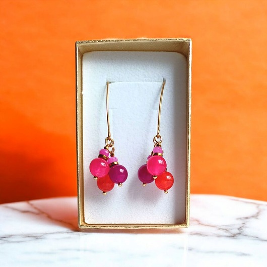 kolczyki z kamieniami Kolczyki : summer ENERGY collection ::  53mm