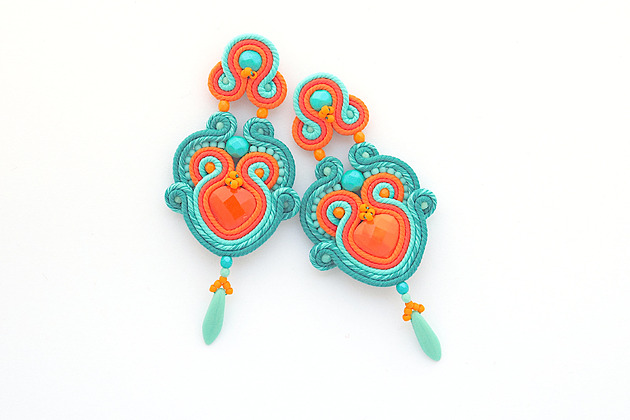 kolczyki soutache Jesień w stylu boho