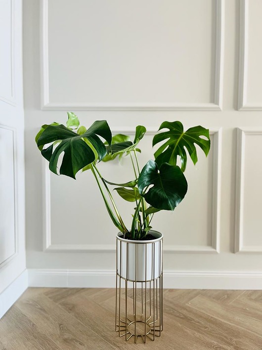 kwietniki Kwietnik metalowy stojący GOLD Design LOFT 42cm