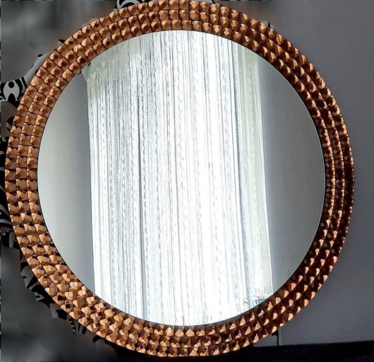 lustra stojące i wiszące Lustro okrągłe miedźiane dekoracyjne 50cm,60cm,70cm,80cm 90cm