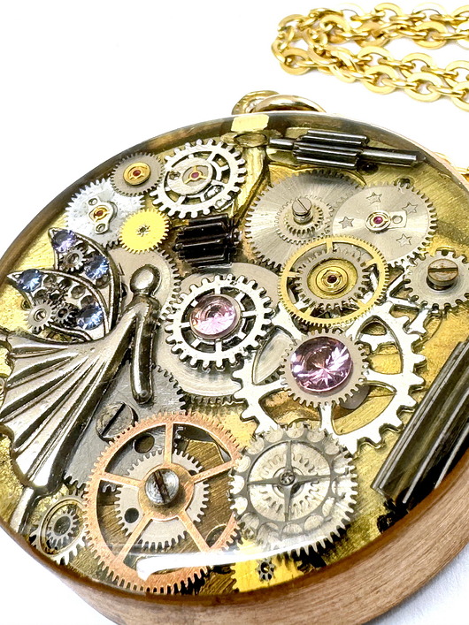 wisiory Wisior dwustronny - ANIOŁ STRÓŻ - Pamiątka KOMUNIA - unikat Drobiny Czasu