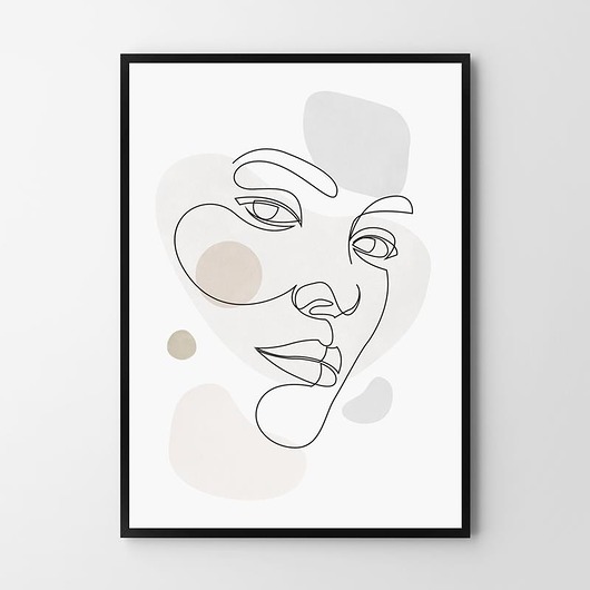 plakaty Seria Linie - plakat Twarz