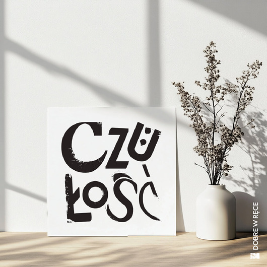 plakaty Czułość plakat typograficzny 50 cm x 50 cm czarny