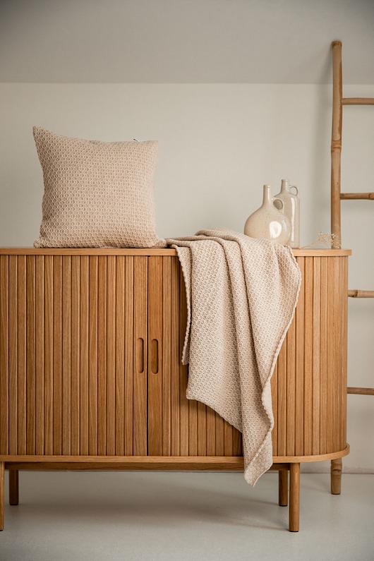 kocyki, kołderki, pościel dla dzieci 100% wełna merino- Zestaw kocyk 100x135 + poszewka na poduszkę 40x40 - beżowy