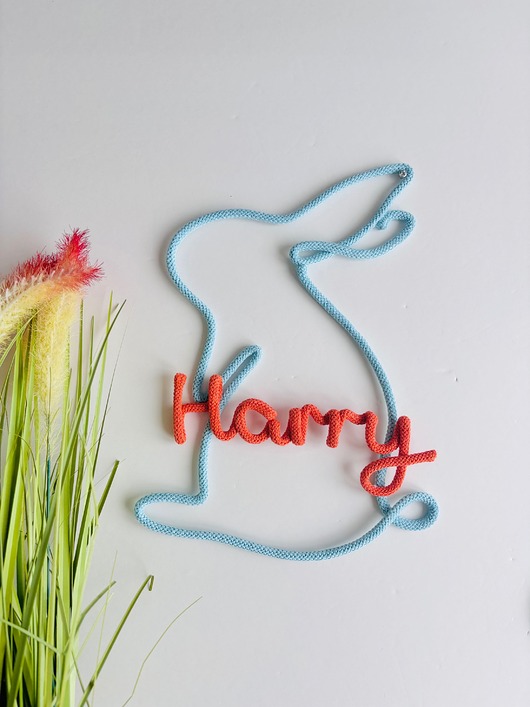 pokój dziecka - różne Personalizowany królik z imieniem dekoracja do pokoju dziecka