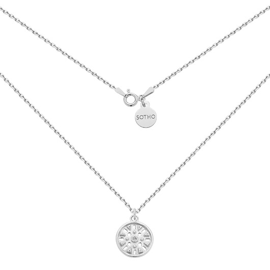 srebrne naszyjniki Srebrny naszyjnik z medalionem