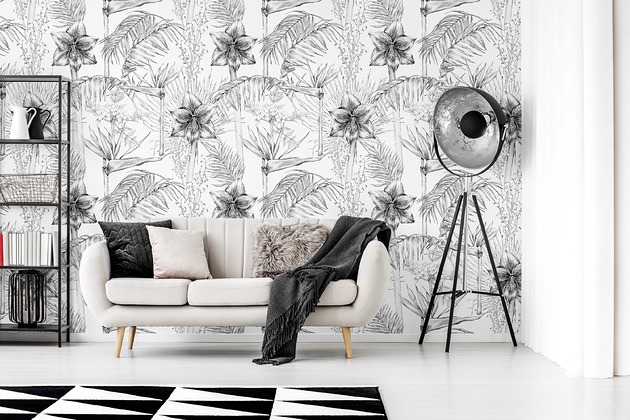 tapety i naklejki ścienne TROPIC black & white