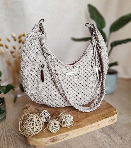torby na ramię Mała torebka ze sznurka daily bag - latte