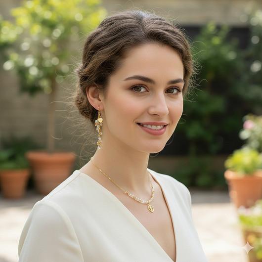 złote naszyjniki Cytryn, pozłacane srebro 925, drobny naszyjnik z medalikiem Matki Boskiej