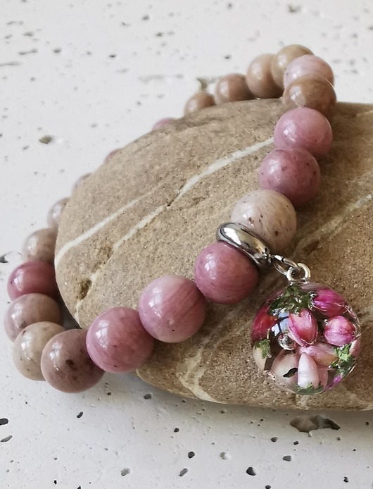 Bransoletka z wrzosem  Grol Jewellery