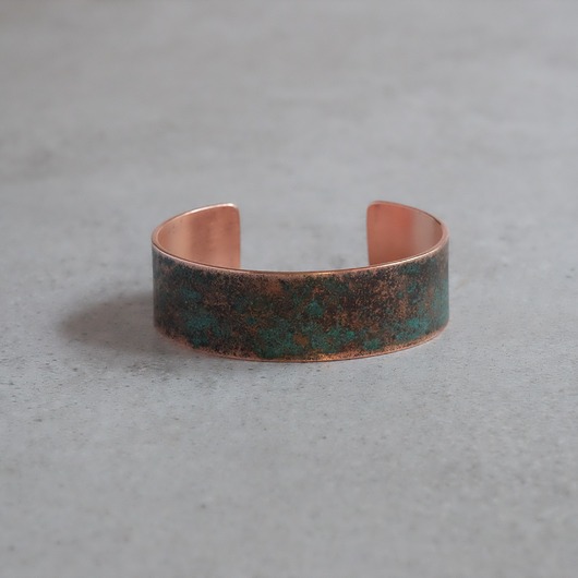bransoletki - inne Bransoletka miedziana z zieloną patyną