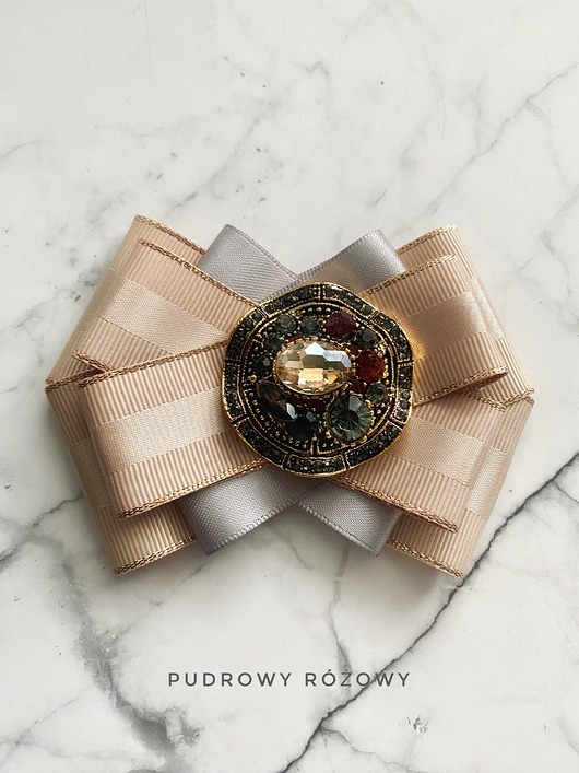 broszki Brosza ze stylowym szampańskim kryształem