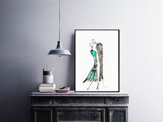 Grafika czarno-biała A3 wykonana ręcznie. Krystyna Siwek Art