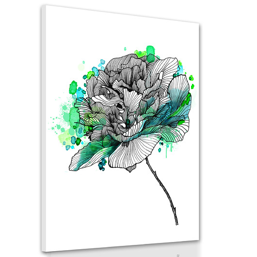 OBRAZ NA PŁÓTNIE - KWIAT RÓŻA  - 50x70cm LUdesign gallery