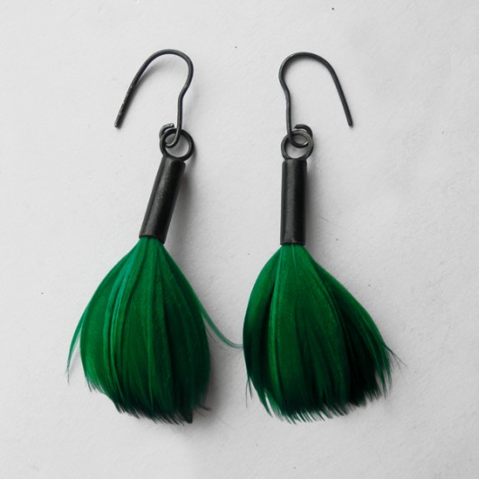 kolczyki z piórami PIÓRKO kolczyki