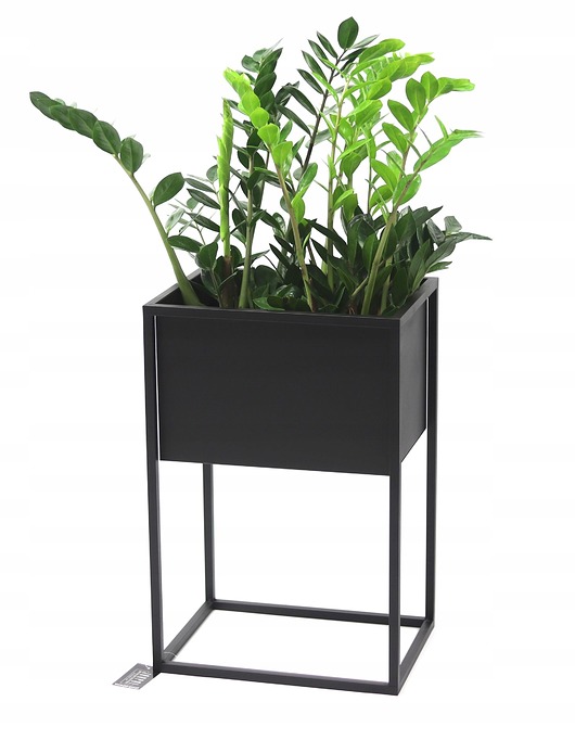 kwietniki Kwietnik Metalowy CUBO 60x40x30cm czarny LOFT