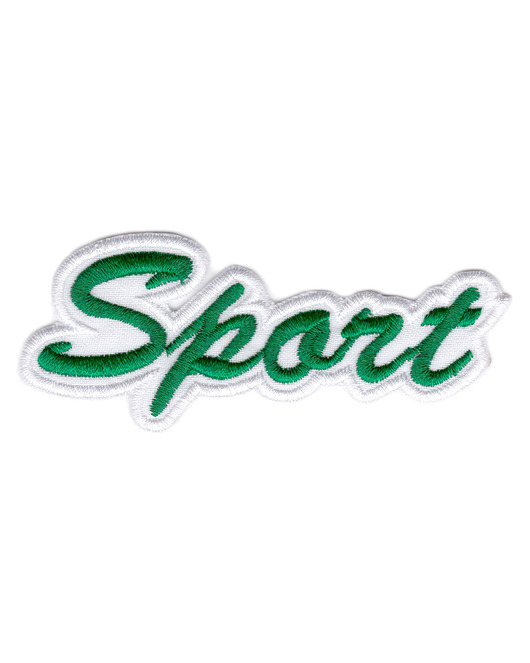 naszywki na ubrania Naszywka naprasowanka SPORT ZIELONY termoprzylepna haft 10,7x4,4cm
