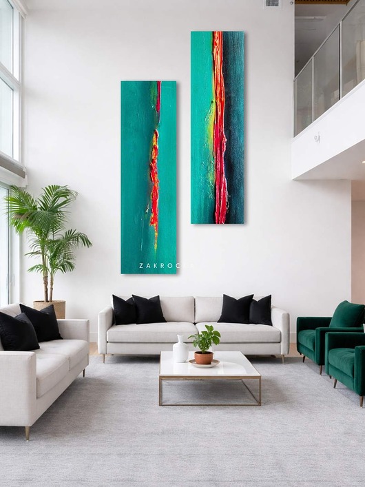 obrazy Obrazy ręcznie malowane duże strukturalne do wysokiego salonu