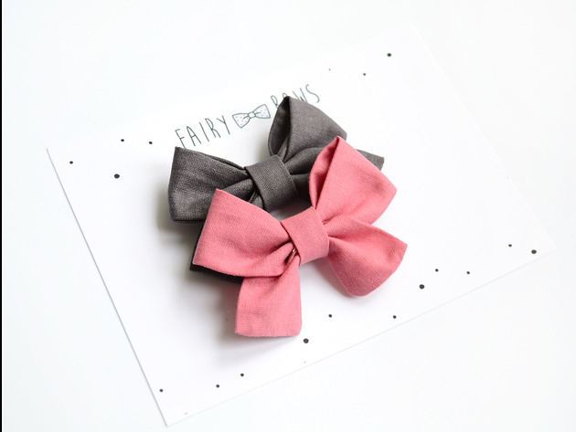 ZESTAW spinek do włosów kokardki 2 szt FairyBows