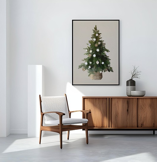 plakaty Plakat Swiąteczny na ścianę A3 Minimalistyczny Plakat nowoczesny Choinka