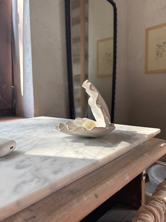 pojemniki na biżuterię Ceramiczna muszla na obrączki prezent ślubny talerzyk na drobiazgi