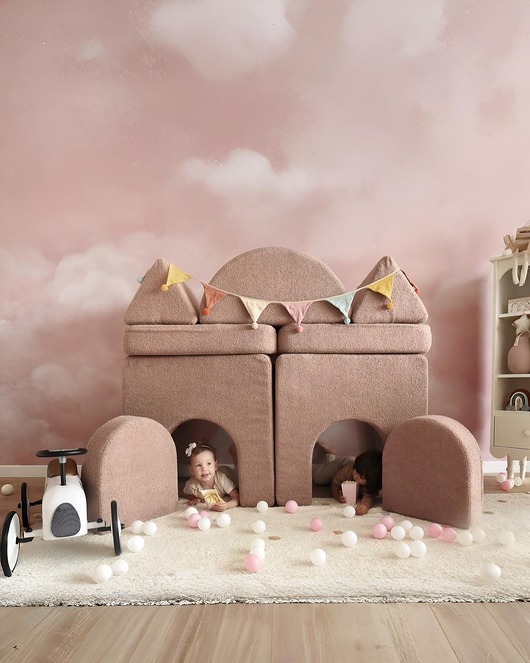 namioty i tipi dla dzieci Różowe drzwiczki Playlo - uzupełnienie Sofy modułowej Montesorri
