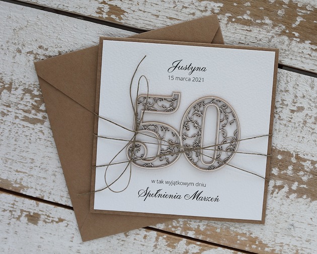 kartki scrapbooking Kartka na 50 urodziny