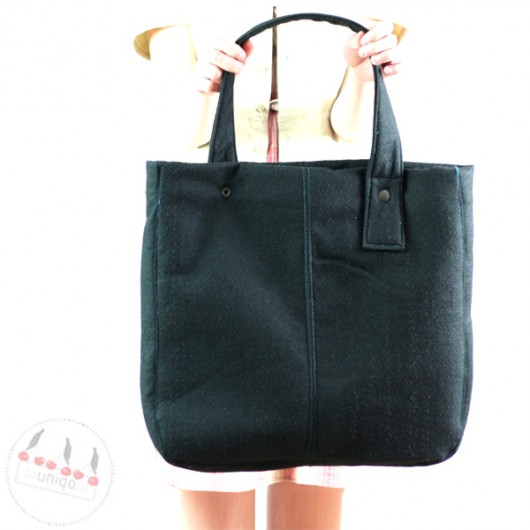 ::: TOTE BAG black FELT ::: uniqo