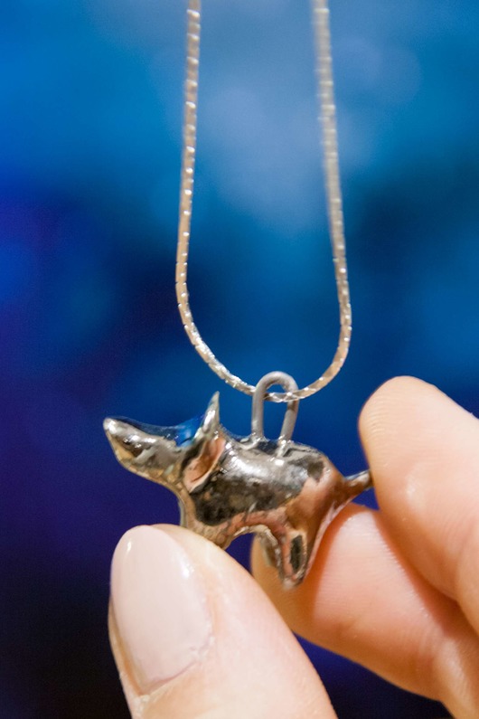 wisiory miniaturowy srebrzony triceratops