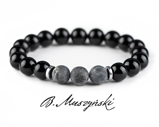 Bransoletka Onyx/Labradoryt b.muszyński