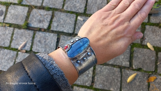 bransoletki wire wrapping I kropka - bransoletka regulowana
