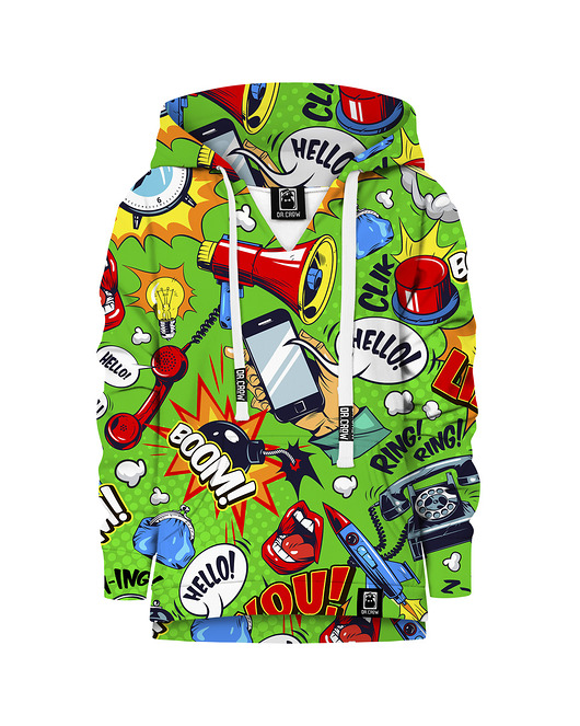 bluzy dla chłopców Bluza Chłopiec DR.CROW Komiks Green