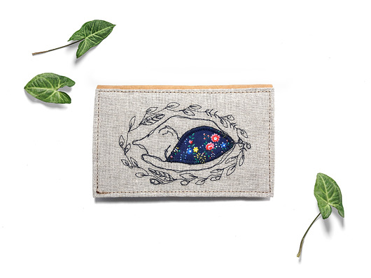 portfele damskie portfel - śpiący kot