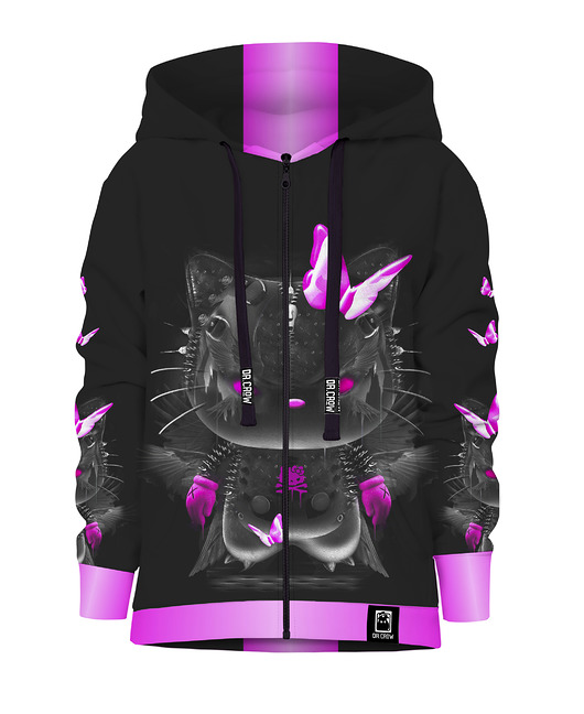 bluzy dla dziewczynki Bluza Zamek Dziewczynka DR.CROW Kitty Punk