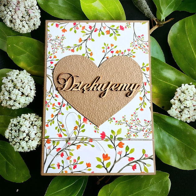 kartki scrapbooking Kartka A5 : DZIĘKUJEMY - podziękowanie