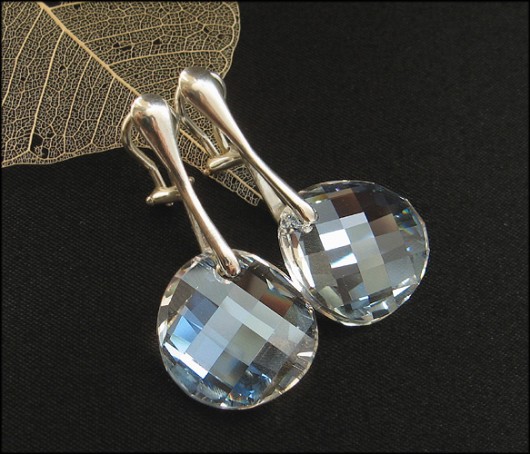 LUXURY- kryształ Swarovski Twist Crystal Moonlight-Klipsy Little Dreamer