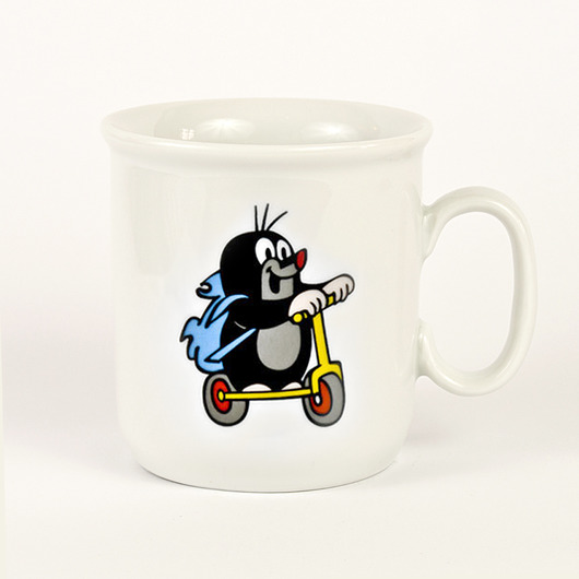 Kubek porcelanowy "Krecik i hulajnoga" Szpeje
