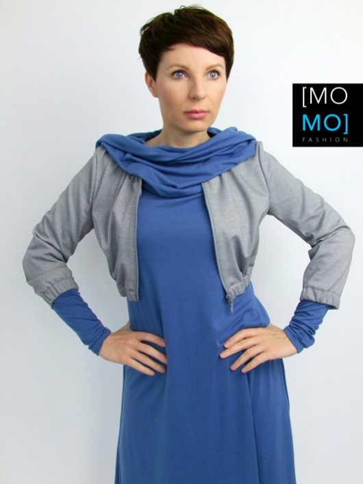 Krótka kurtka szarak by momo momo fashion