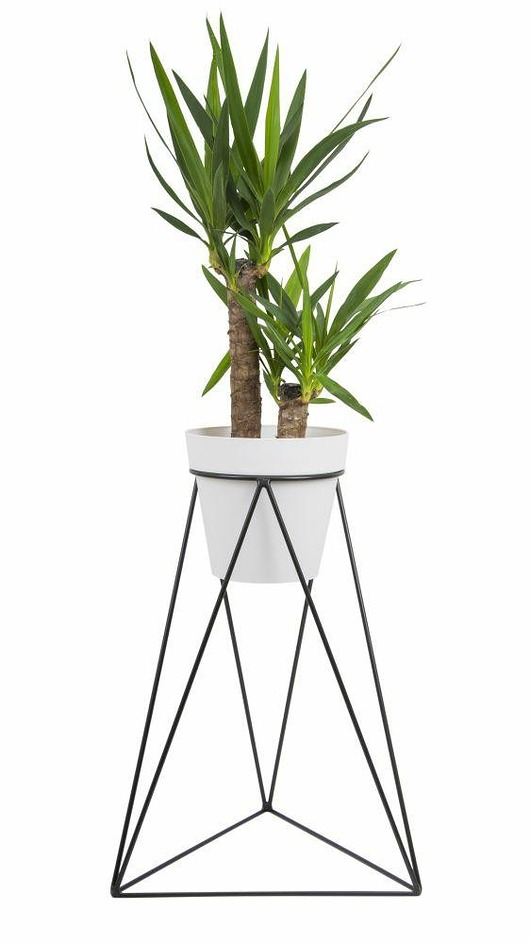 Kwietnik Stojący Loft 40 cm Czerń MIA home