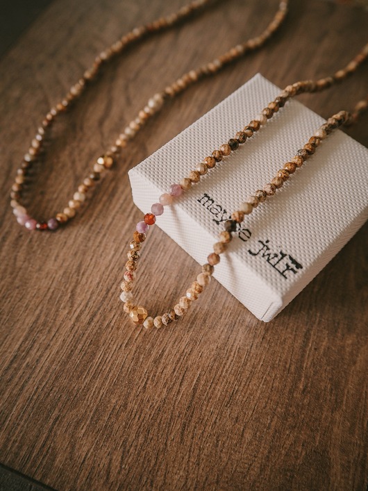 chokery Naszyjnik w kolorach ziemi