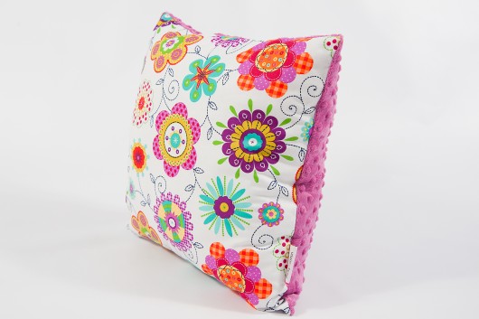 Poduszka /poszewka minky - kwiaty- 40x40 cm Minky and Cotton