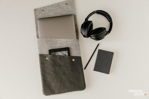 etui na laptopa Marmollada - etui filcowe MACBOOK 13" szary + C