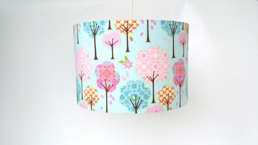 Lampa Lampka Abażur Klosz Nocna Drzewka Aqua made by mama