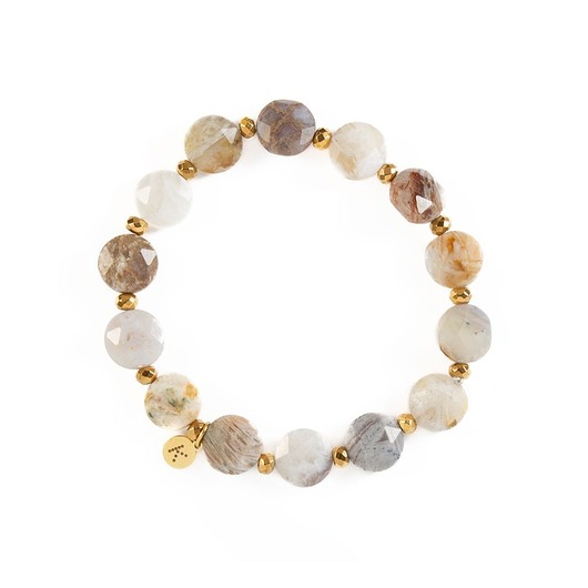 bransoletki z kamieni naturalnych Bransoletka z kamieniem wewnętrznej przemiany - Wersja Pozłacana