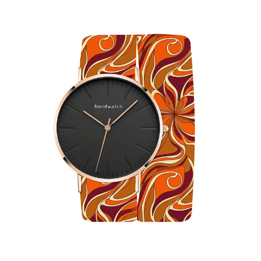 zegarki damskie Zegarek damski wiązany - Terra Swirl - Tarcza Różowe złoto