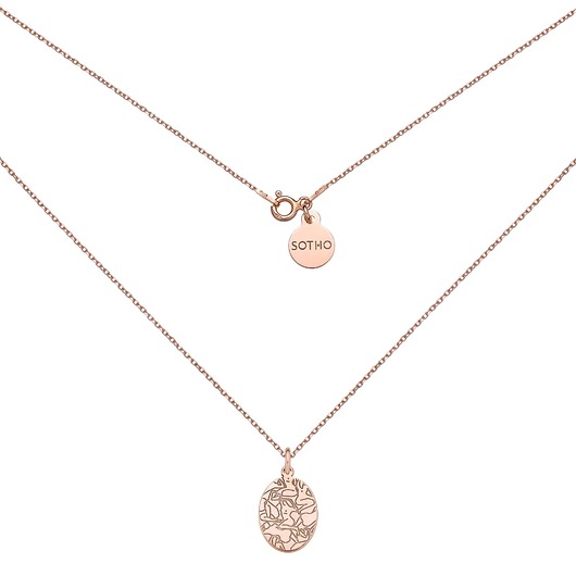 złote naszyjniki Medalion z różowego złota Art N2