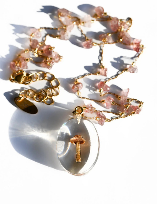 złote naszyjniki Naszyjnik z grzybkiem